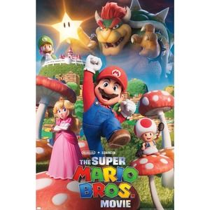 The Super Mario Bros. Movie - Mushroom Kingdom Key Art Wall Poster Home Deco
